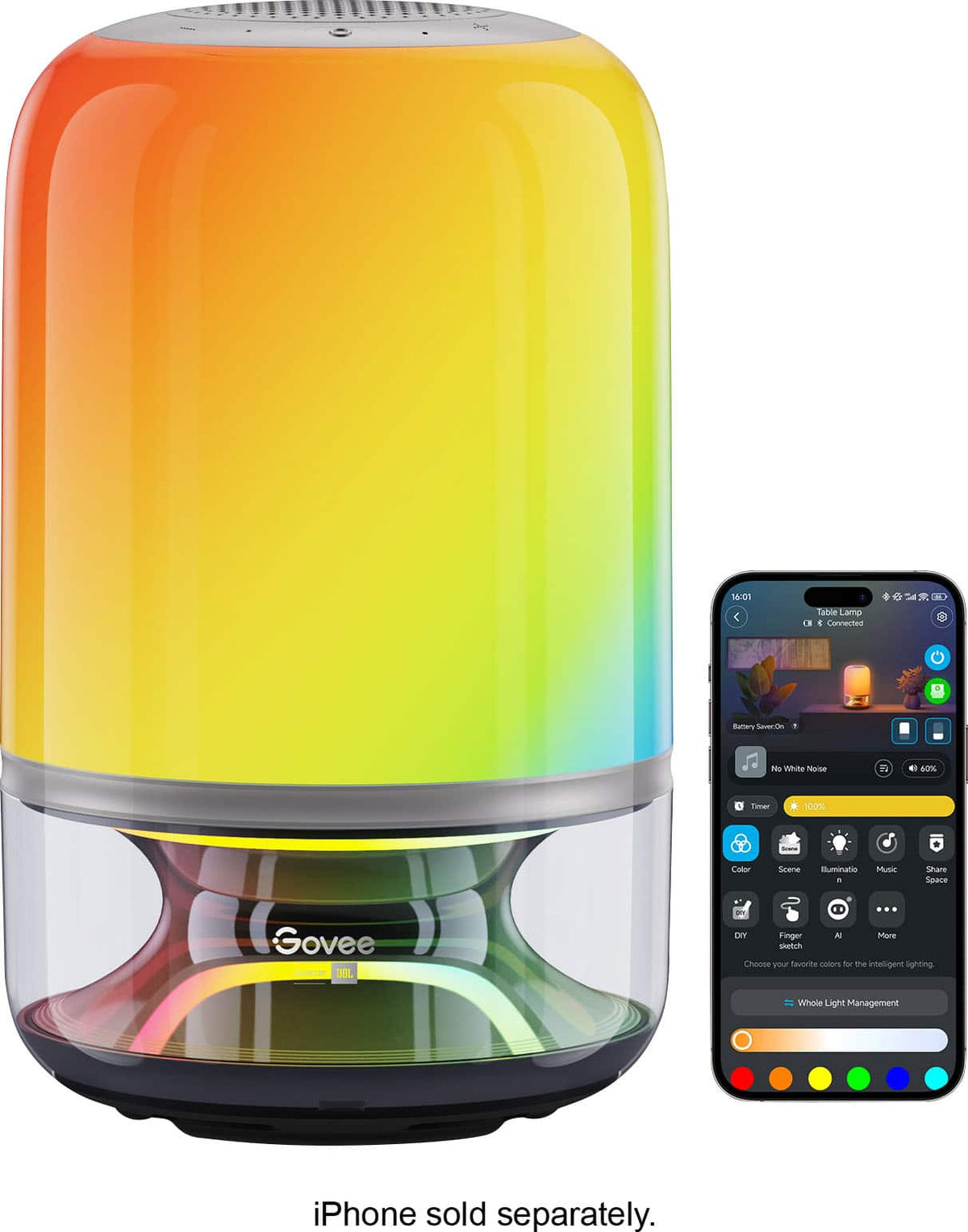 Govee - Smart Table Lamp 2 Pro Sound by JBL - Multi