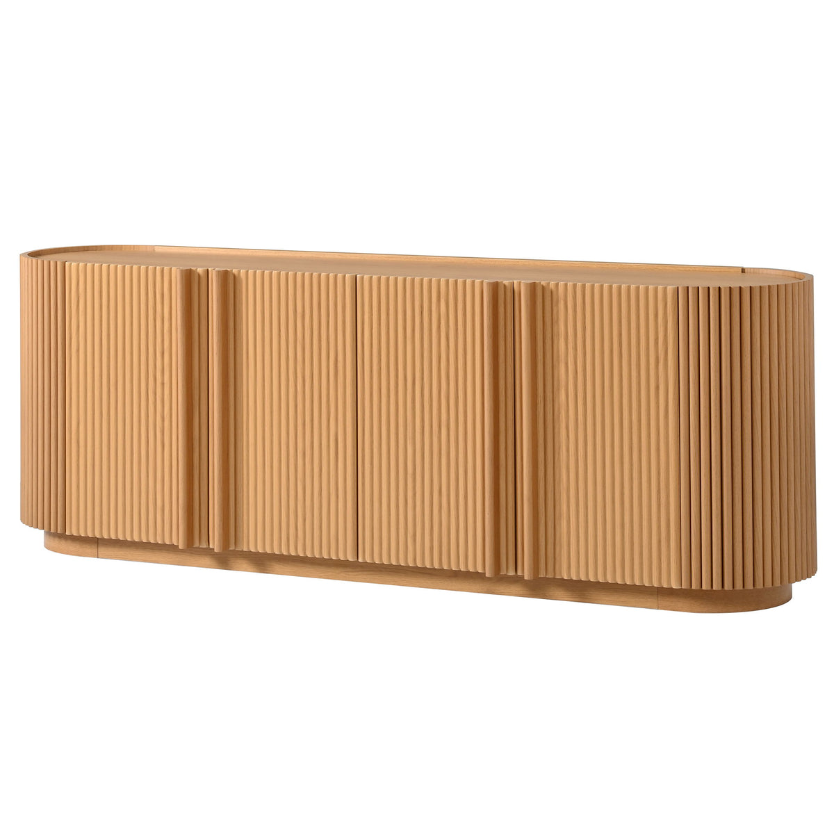 Mueble para TV con puerta de estilo tambor estriado