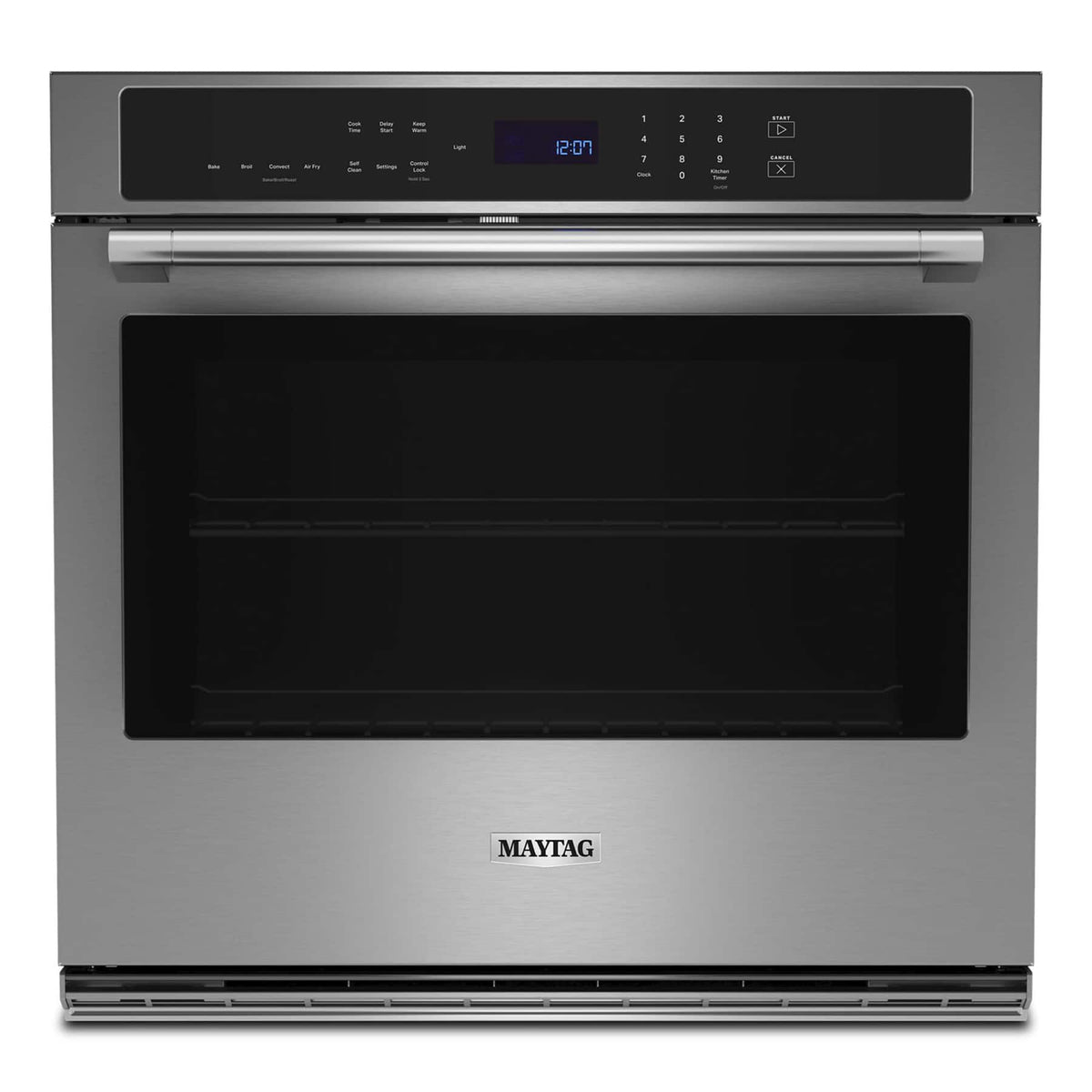 Maytag - 30" Built-In Single Electric Convection Wall Oven with Air Fry - Stainless Steel