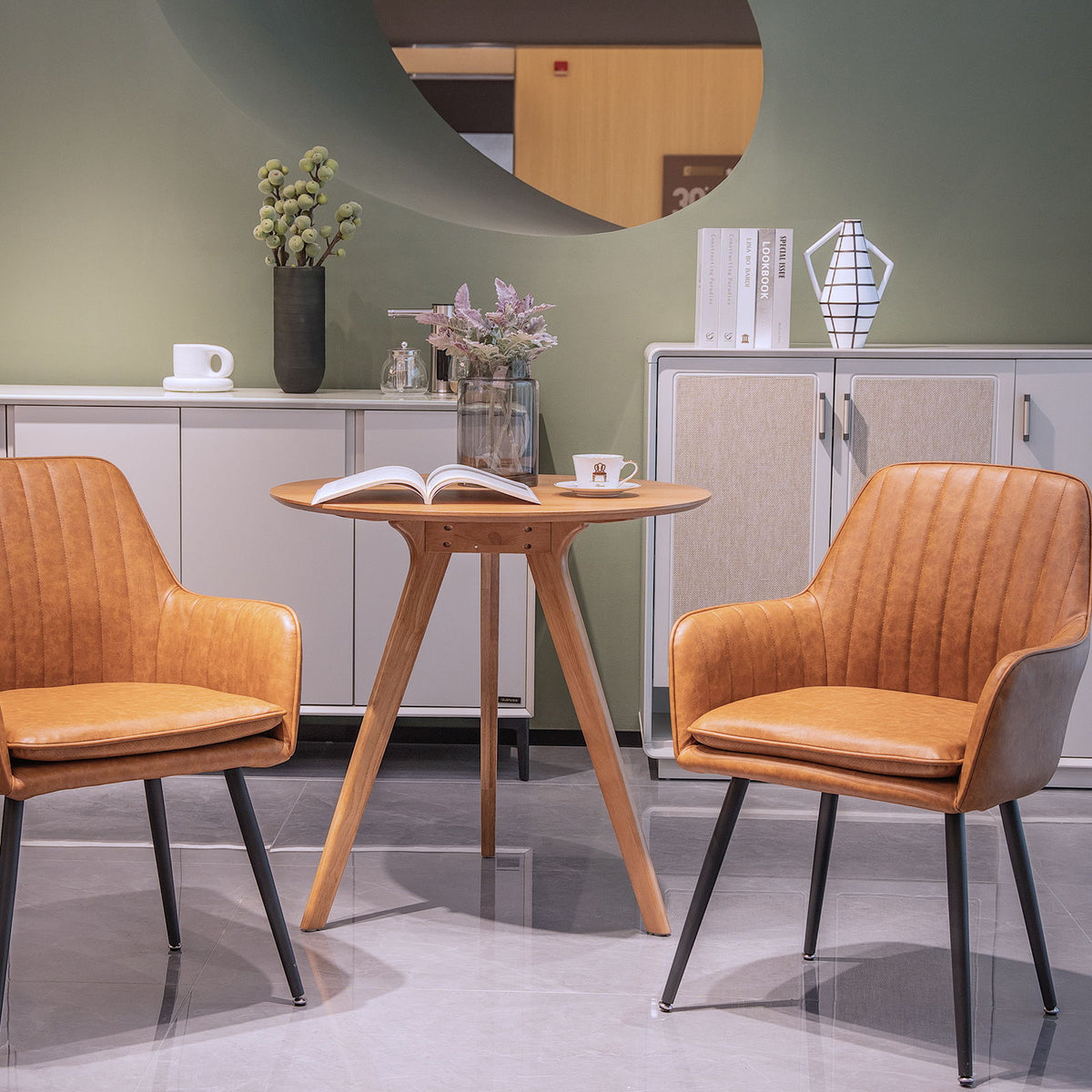 Sillas de comedor modernas de respaldo medio