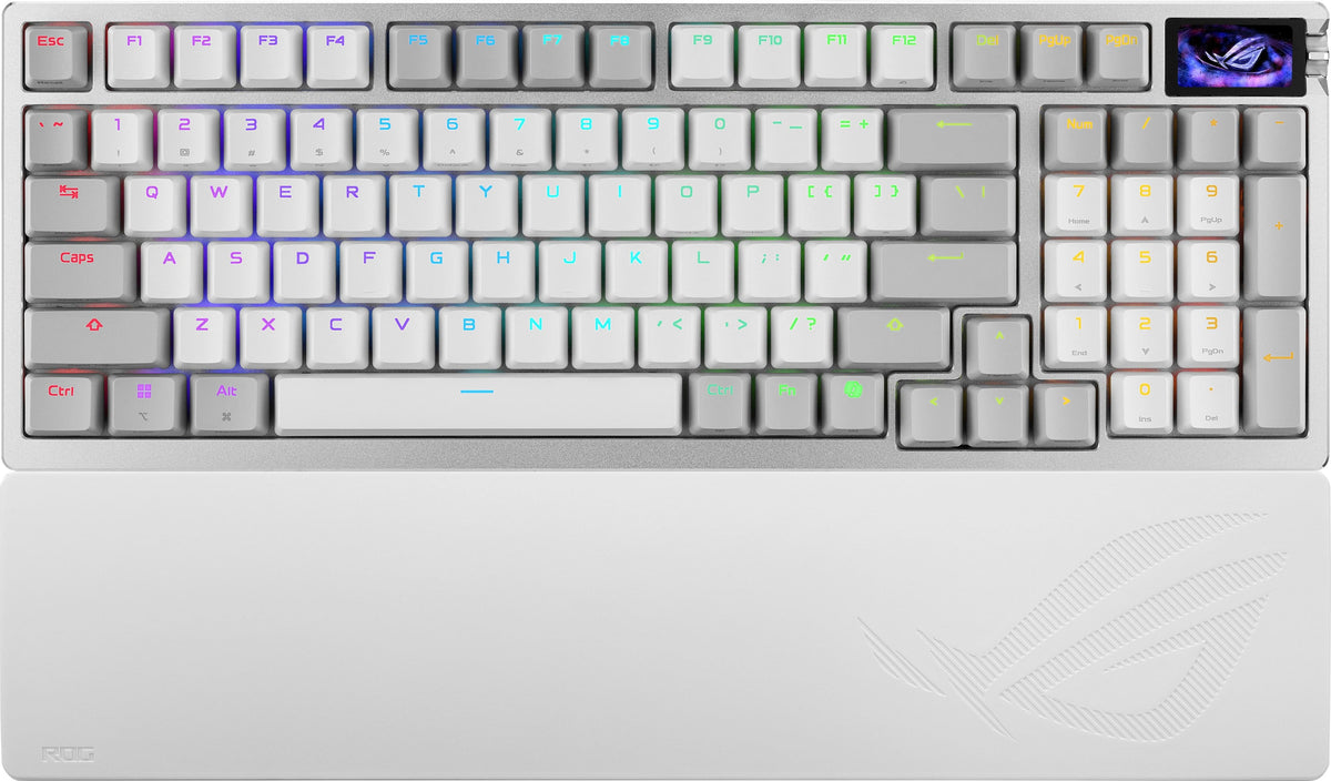 ASUS - ROG Azoth 96% Wireless Magnetic Hall Effect RGB Gaming Keyboard with Hot-Swappable ROG HFX V2 Switches - White