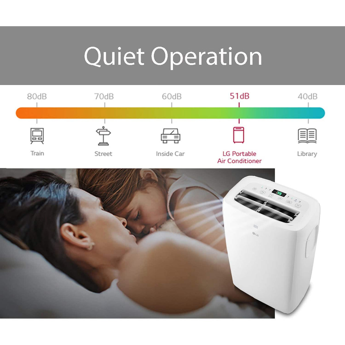 LG - 250 Sq. Ft. 6,000 BTU DOE Portable Air Conditioner - White