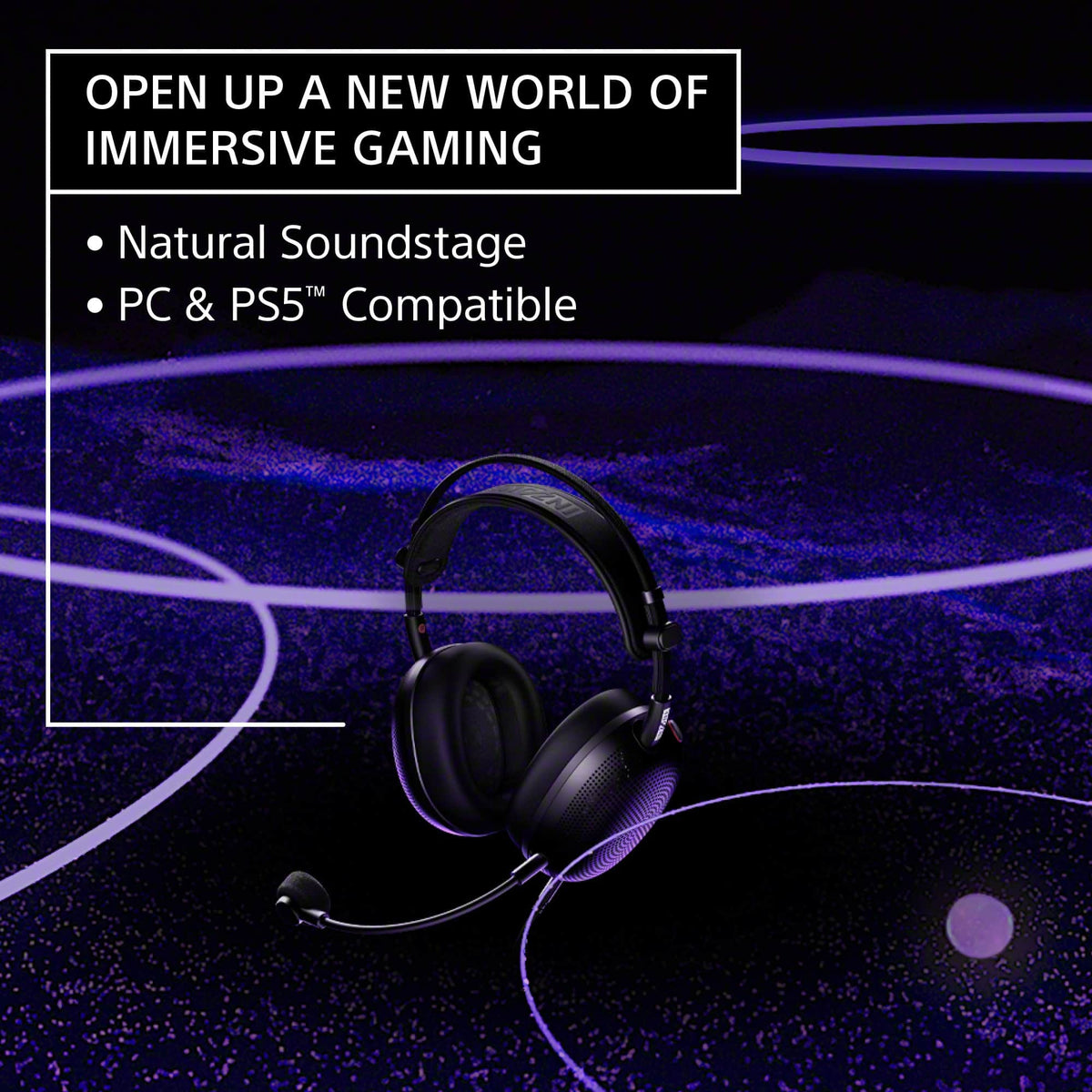 Sony - INZONE H6 Air Wired Open-back Gaming Headset for PC, PS5, PS4, Xbox, and Mobile - Black