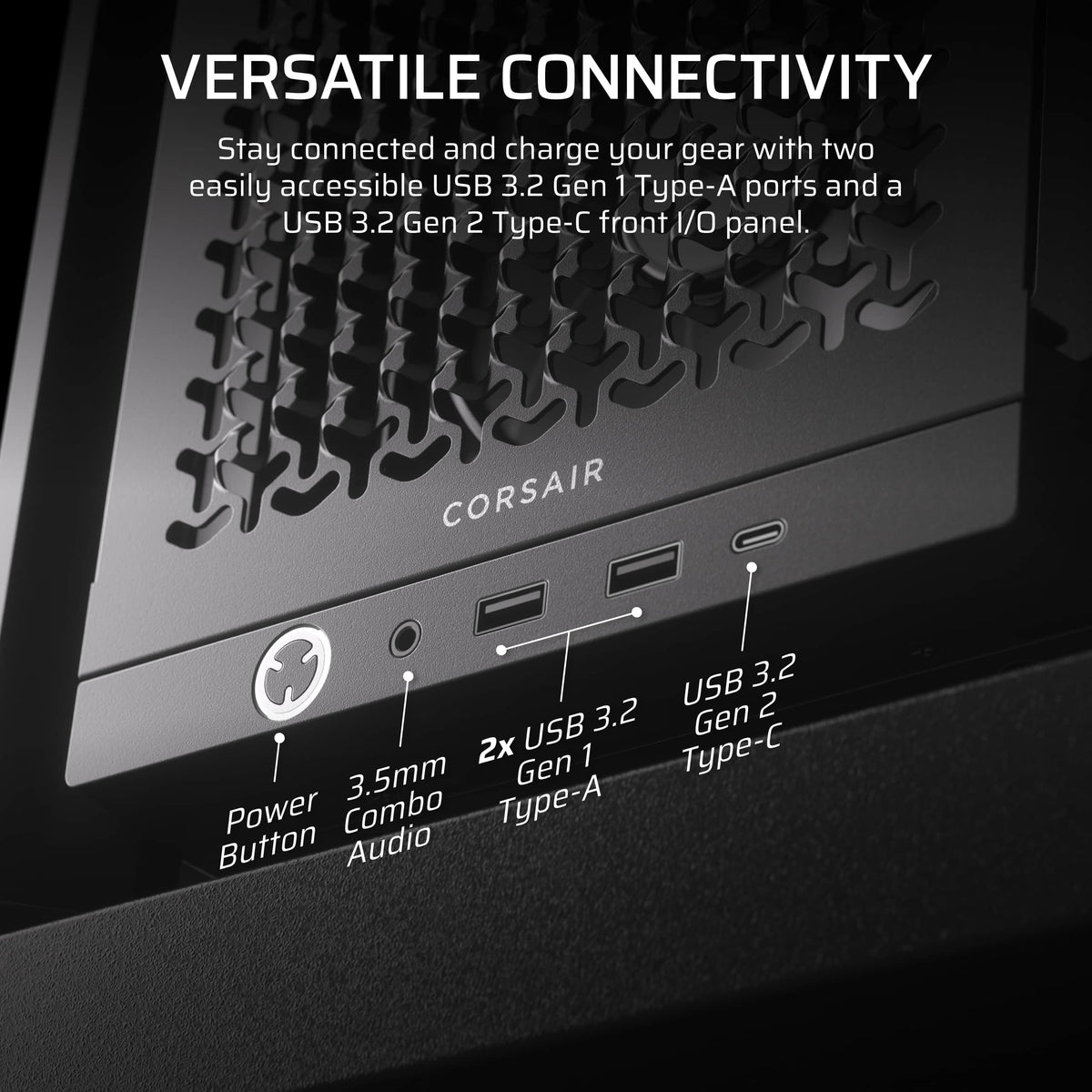 CORSAIR - FRAME 4000D RS ATX Mid-Tower PC Case - Black