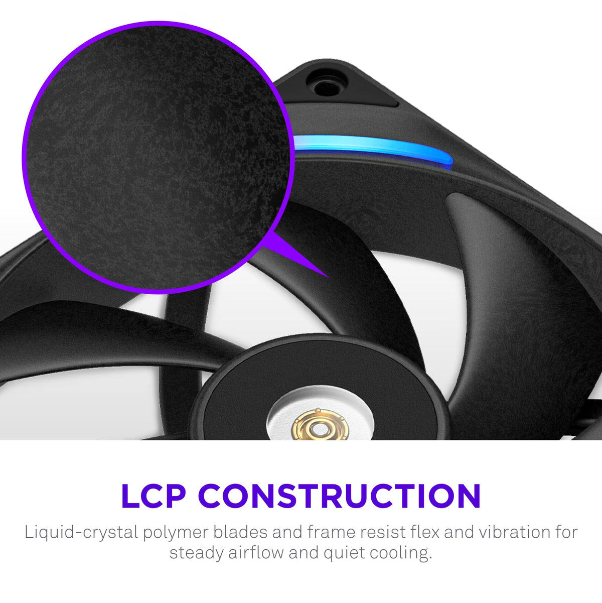 NZXT - F140X Performance Fan - 140mm PWM RGB Computer Case Fan with LCP Frame & Blades - Black