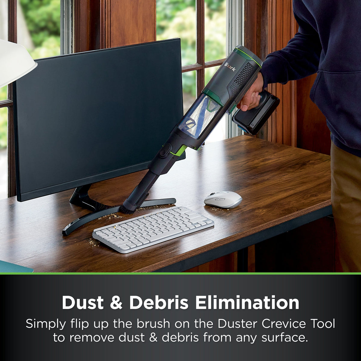 Shark - PowerBoost Cordless 2-in-1 Car/Home Handheld PowerVac - Charcoal + Electric Green