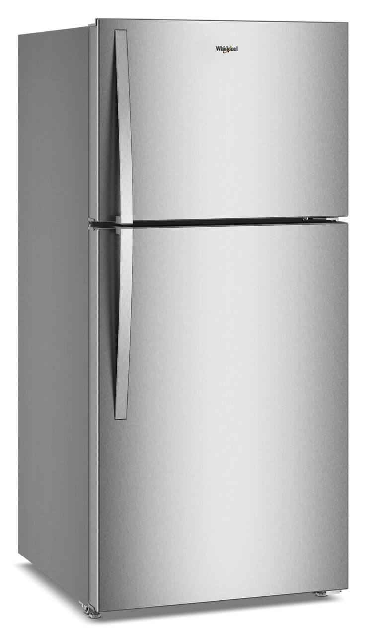 Whirlpool - 30 in. Wide 19.2 cu. ft. Top-Freezer Refrigerator with Total Coverage Cooling - Fingerprint-Resistant Stainless Finish