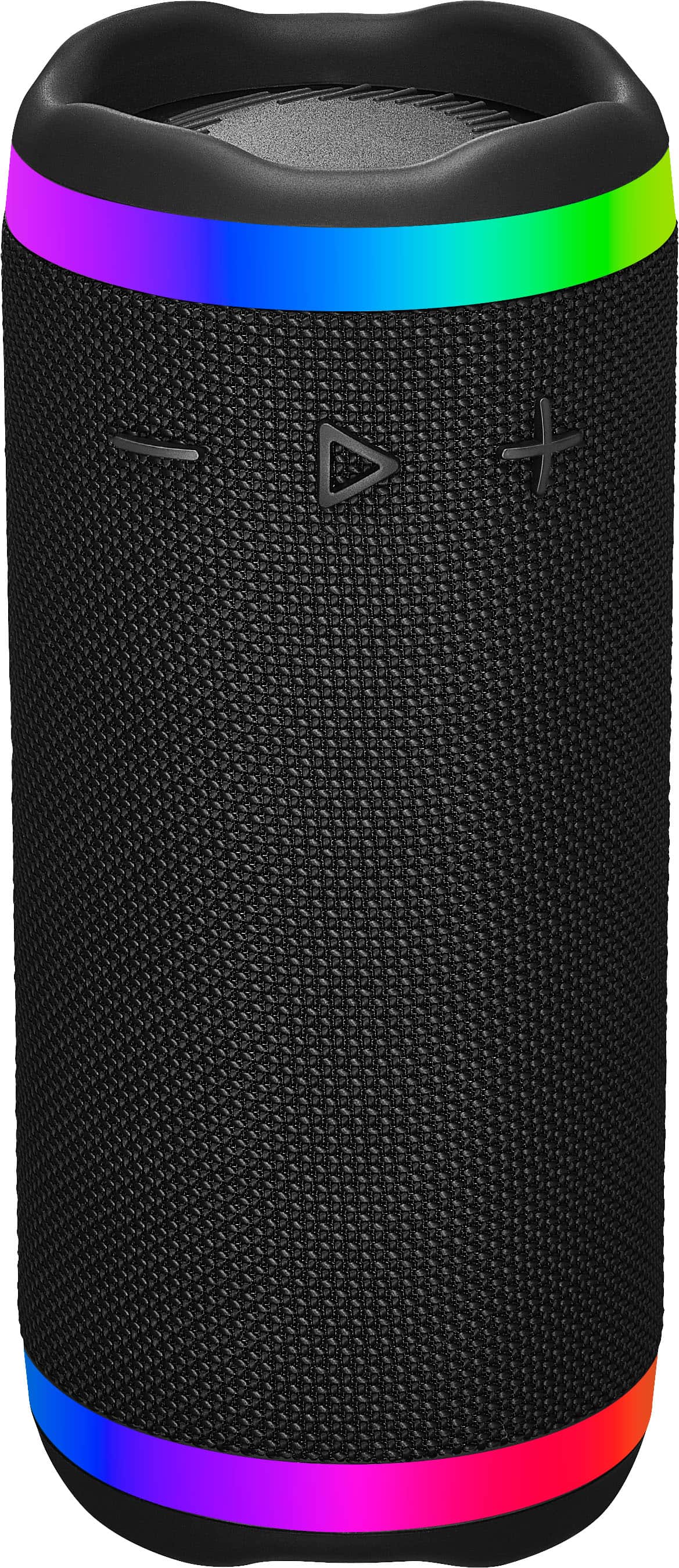 Insignia™ - Medium Waterproof Bluetooth Speaker with LED Lighting - Black
