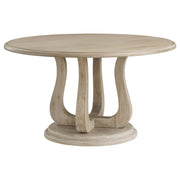 Verdugo - Round Dining Table With Pedestal Base - White Washed