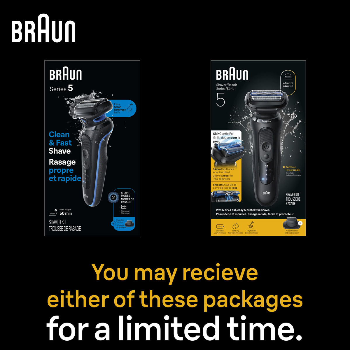 Braun - Series 5 Wet/Dry Electric Shaver - Blue
