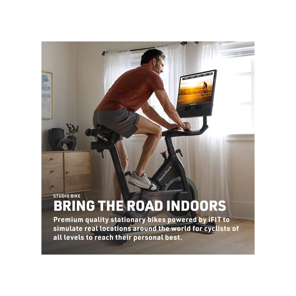 NordicTrack - 24 Studio Bike for a Best-In-Class Cycling Experience - Black