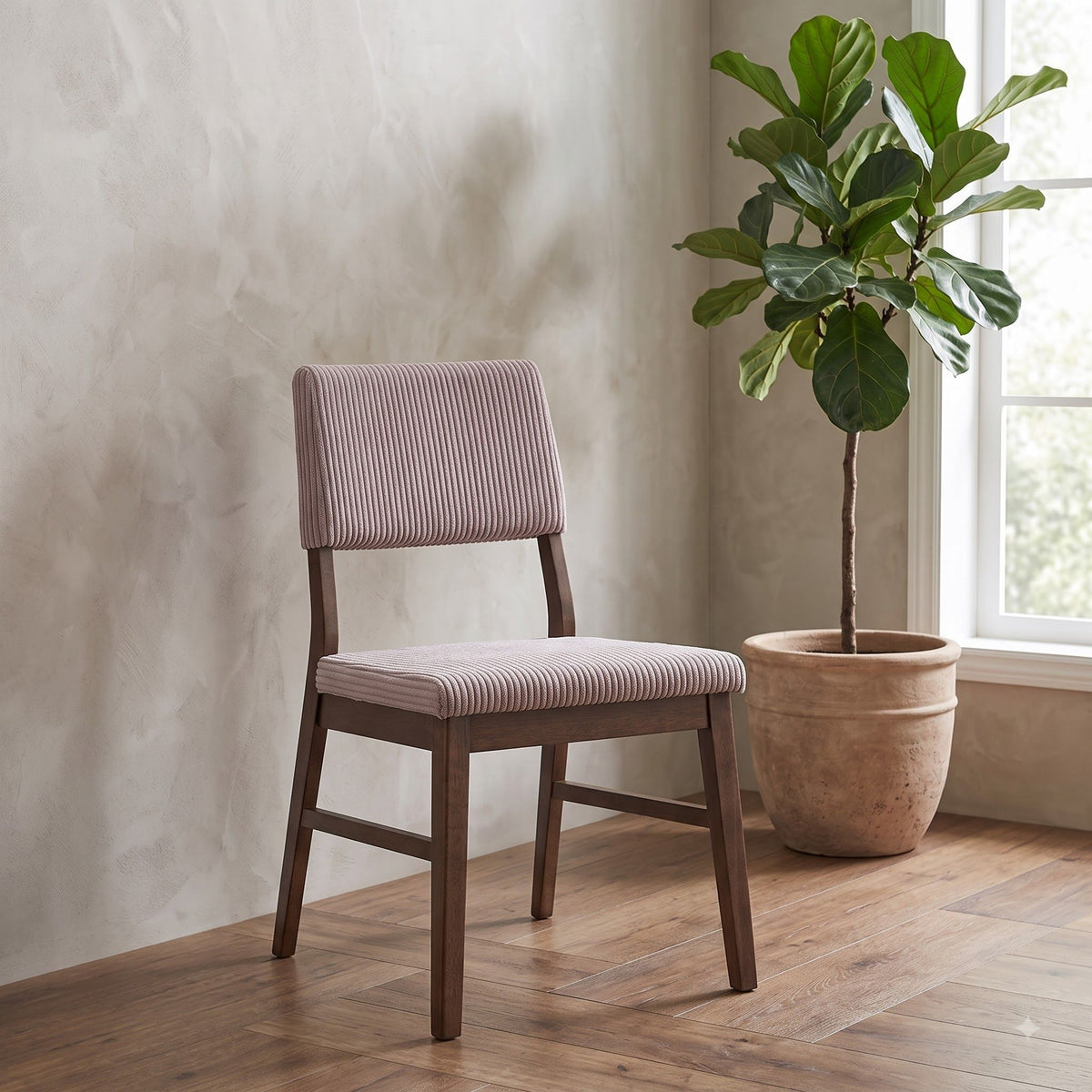 Serafina - Silla lateral (Juego de 2) - Nogal
