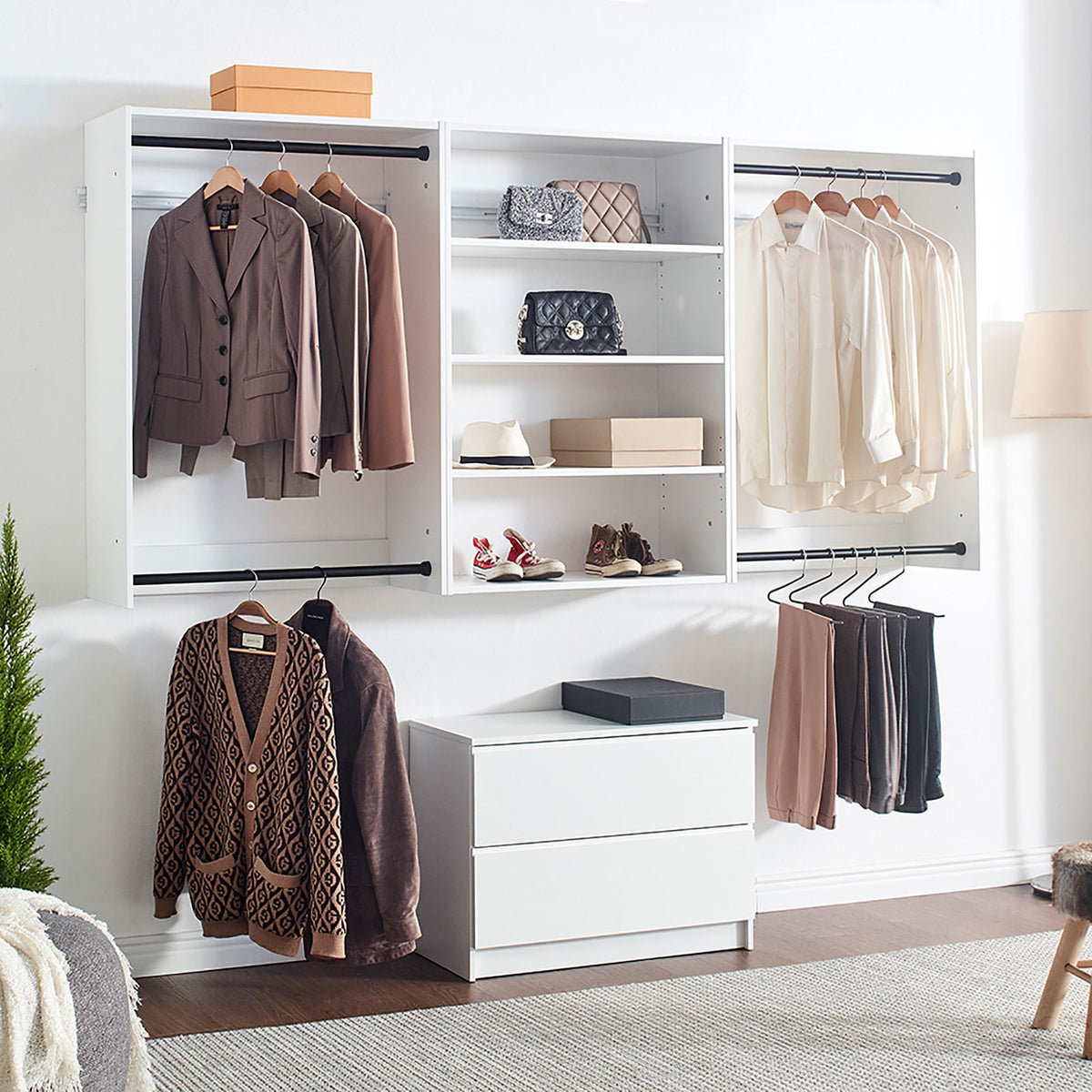 Devi - Wall Mounted Closet System, Modular Units