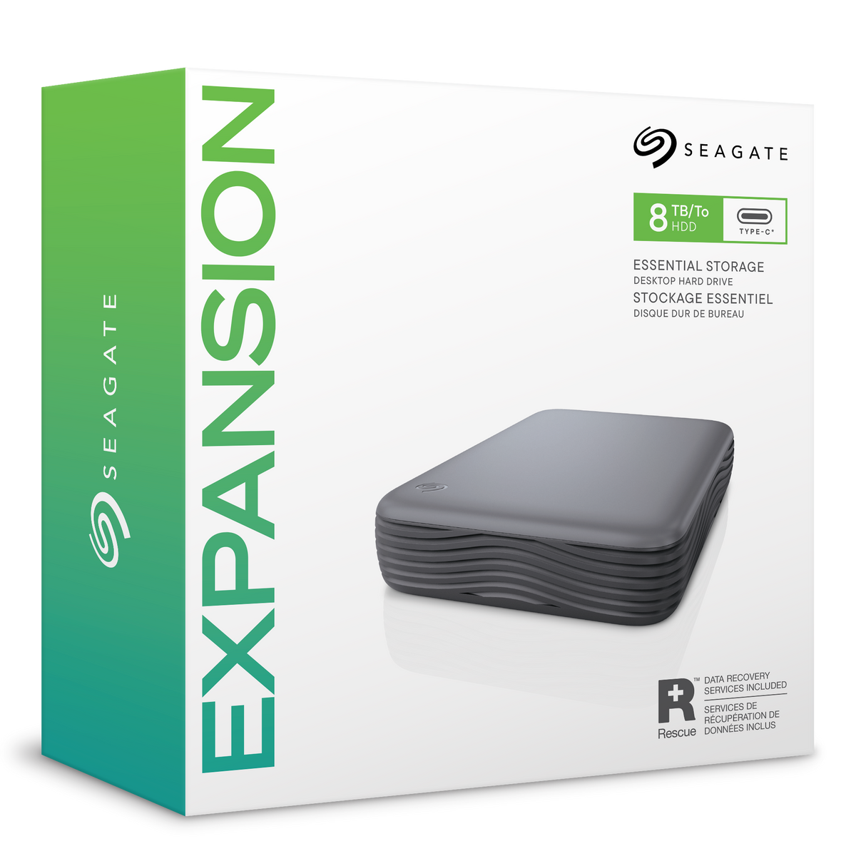 Seagate - Expansion Desktop External HDD 8TB - Black
