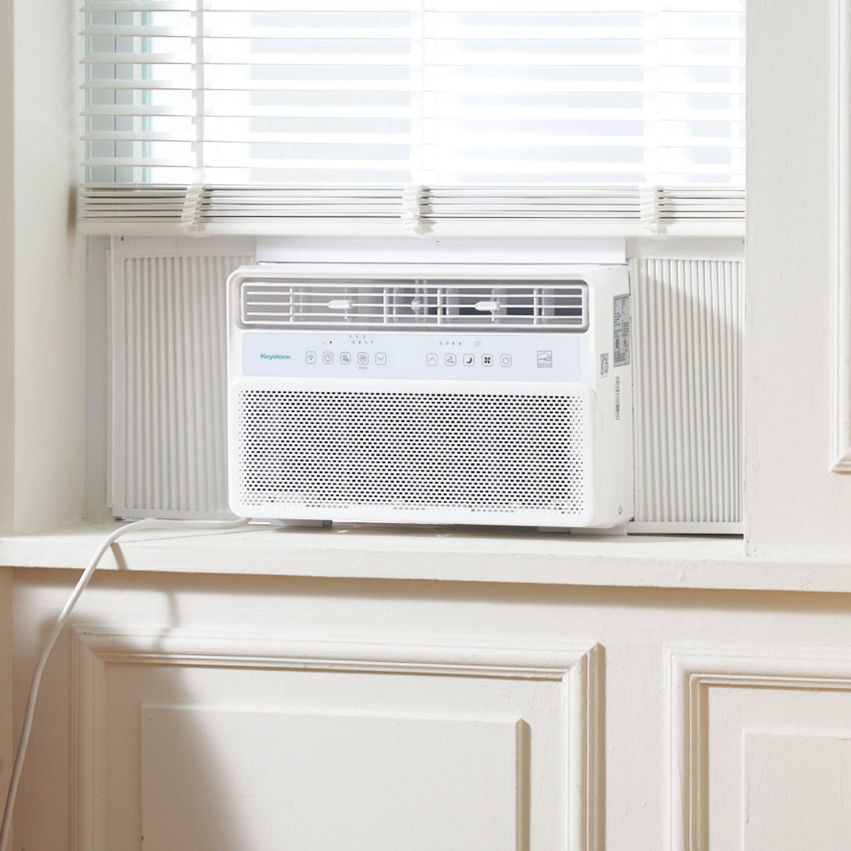 Keystone - 8,000 BTU 350 Sq. Ft Window Mounted Inverter Air Conditioner with Remote Control - White