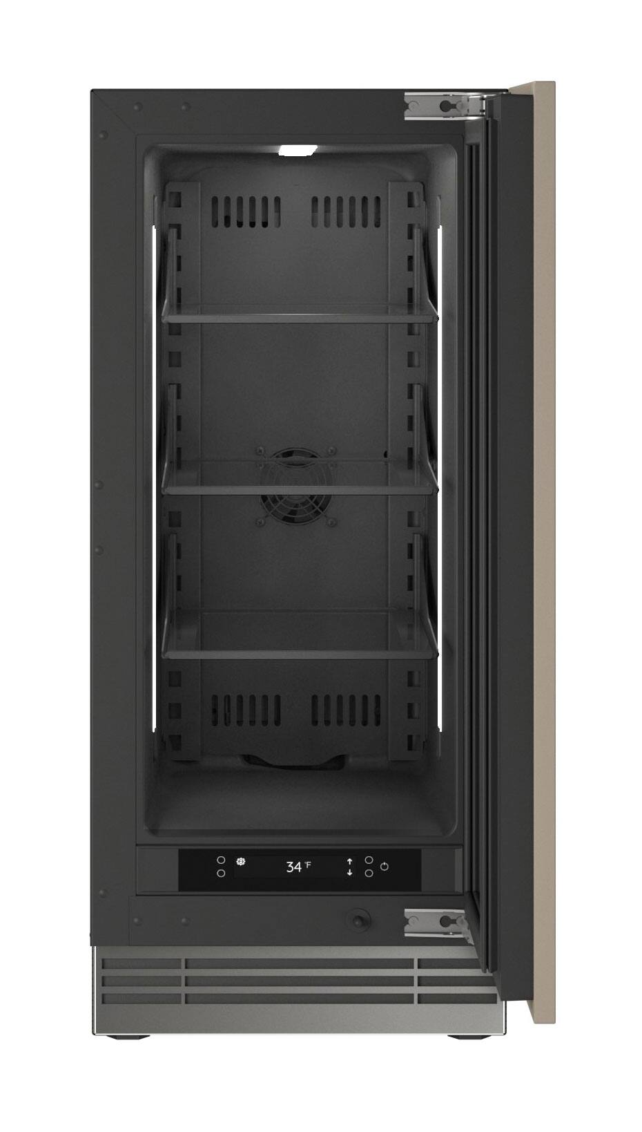 U-Line - 15"W. 2.8 Cu.Ft. Built-In Panel Ready w. Glass Compact Refrigerator - Custom Panel Ready