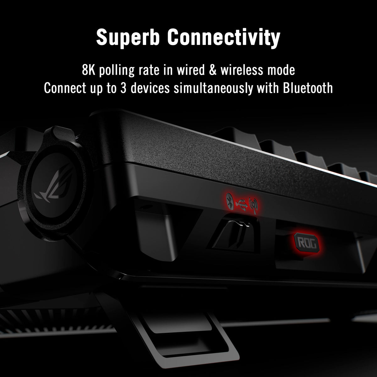 ASUS - ROG Azoth 96% Wireless Magnetic Hall Effect RGB Gaming Keyboard with Hot-Swappable ROG HFX V2 Switches - Black