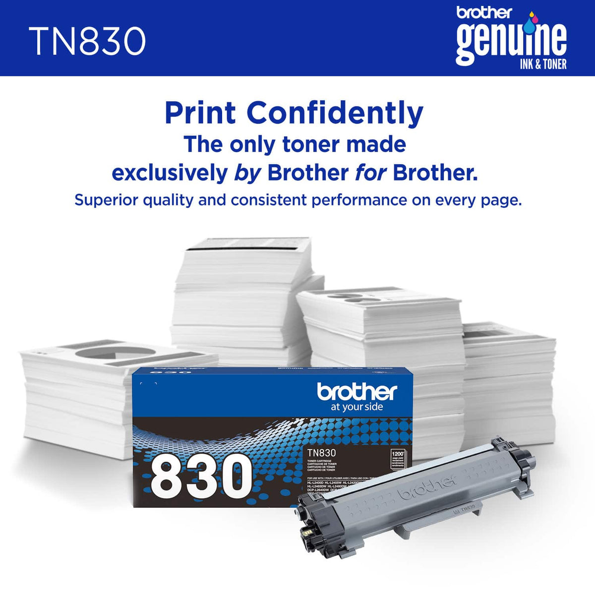 Brother - TN830 Standard-Yield Toner Cartridge - Black