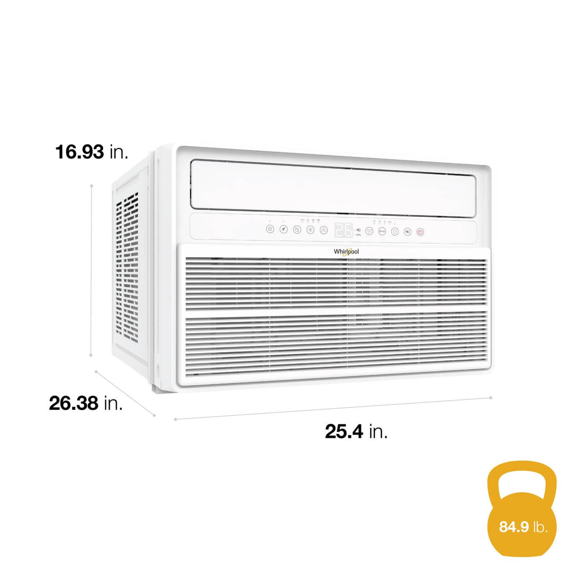 Whirlpool - 15,000 BTU Window Mounted Inverter Air Conditioner with Remote Control - White