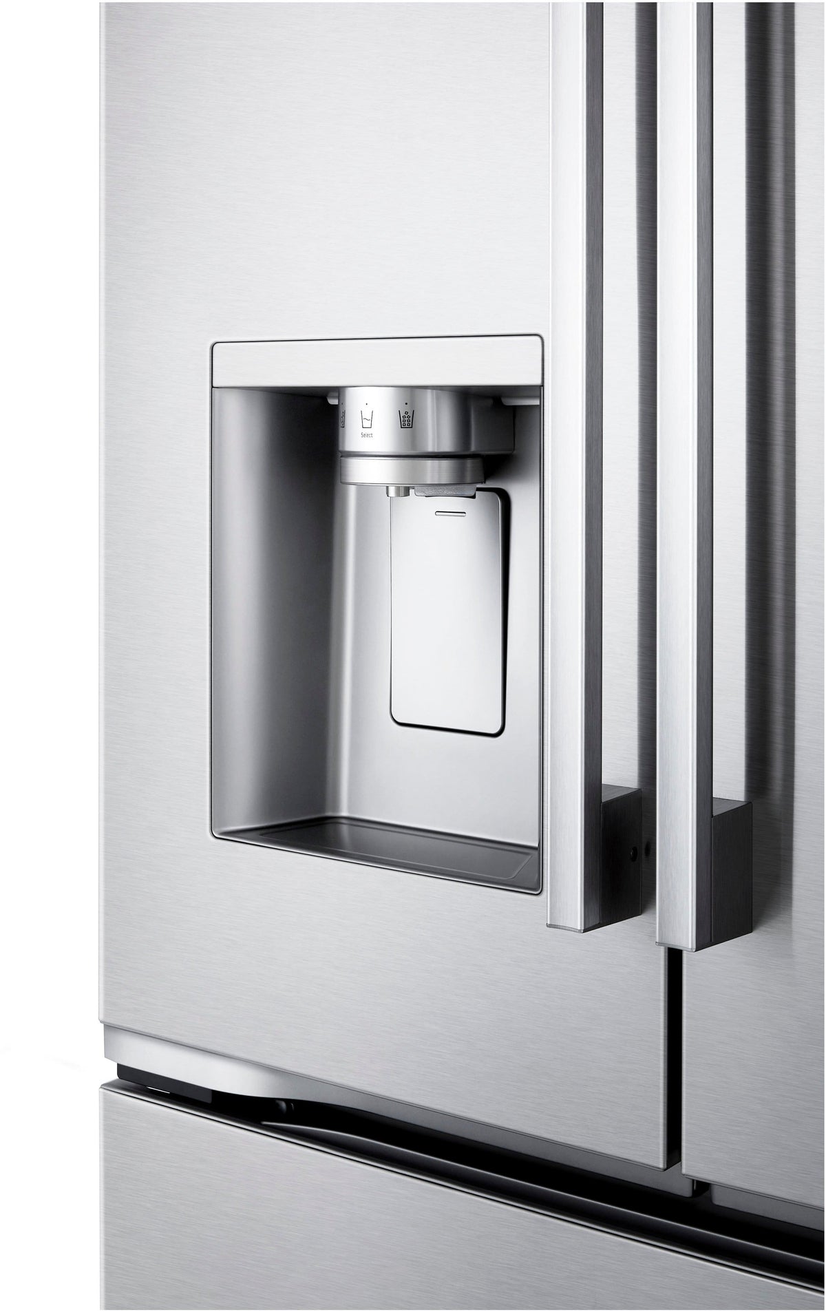 LG - 36-in Counter-Depth MAX 23.7 Cu. Ft. French Door Smart Refrigerator with Zero Clearance - Stainless Steel