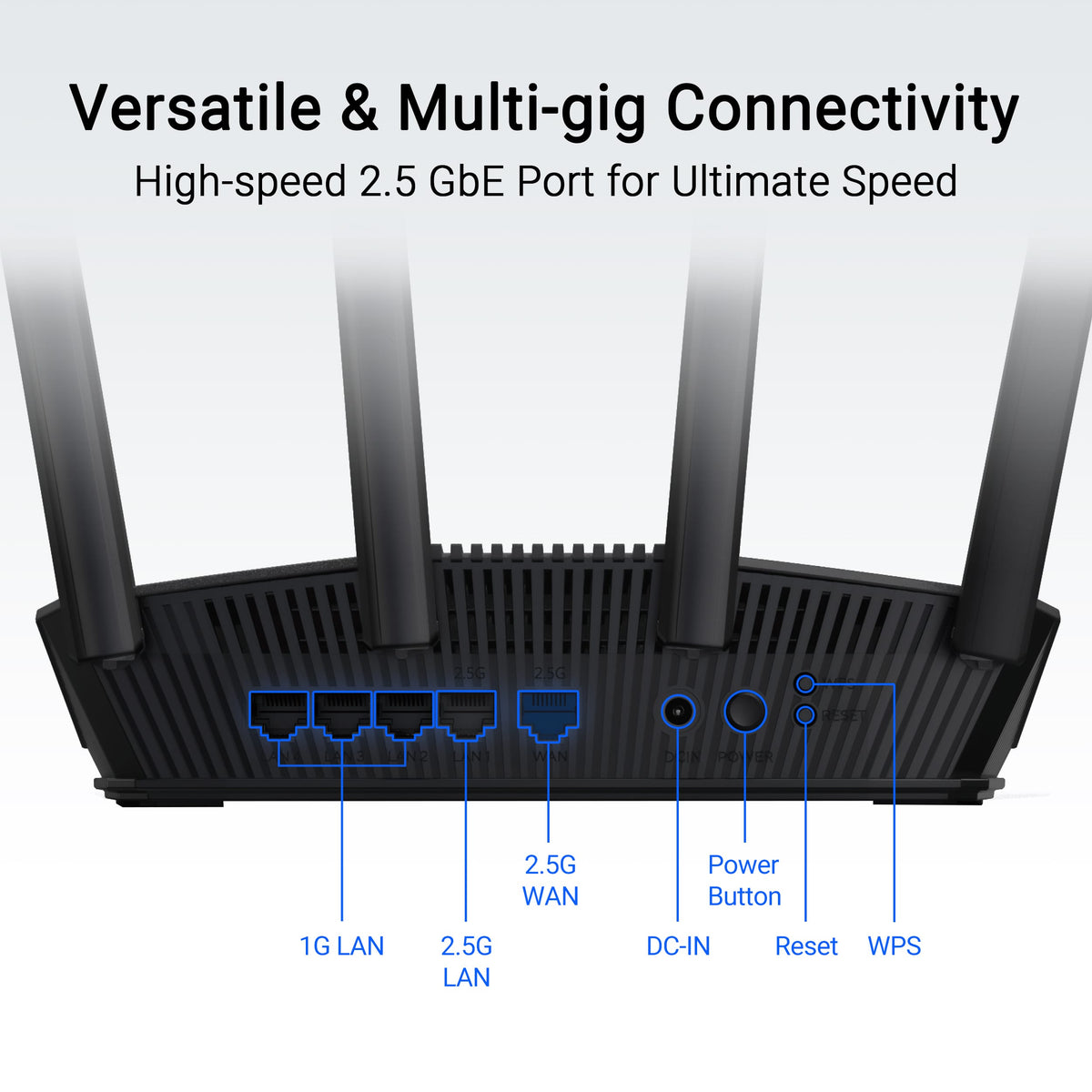 ASUS - RT-BE59 BE5000 Dual-Band Wi-Fi 7 Router - Black