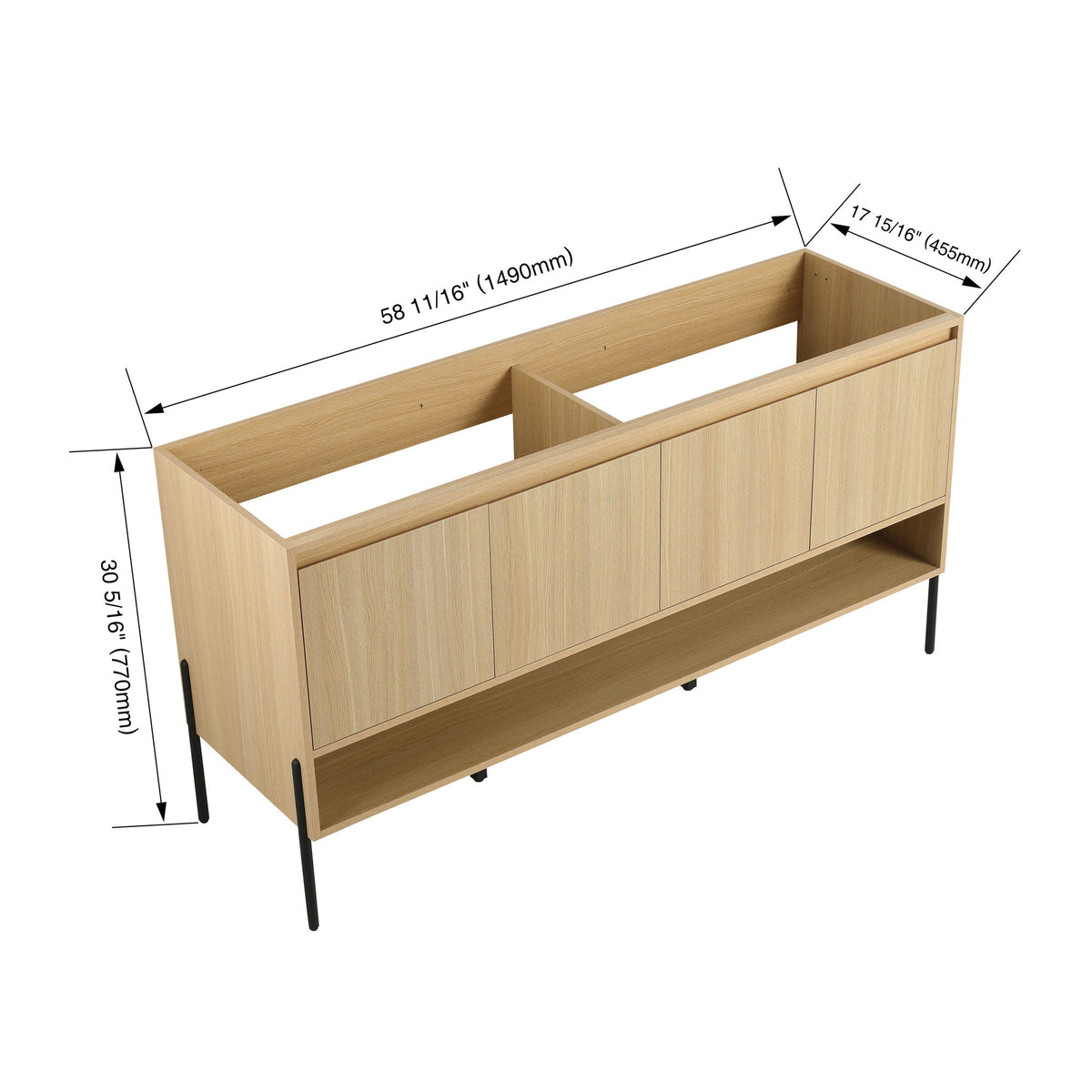Mueble de baño independiente y puertas de gabinete de cierre suave