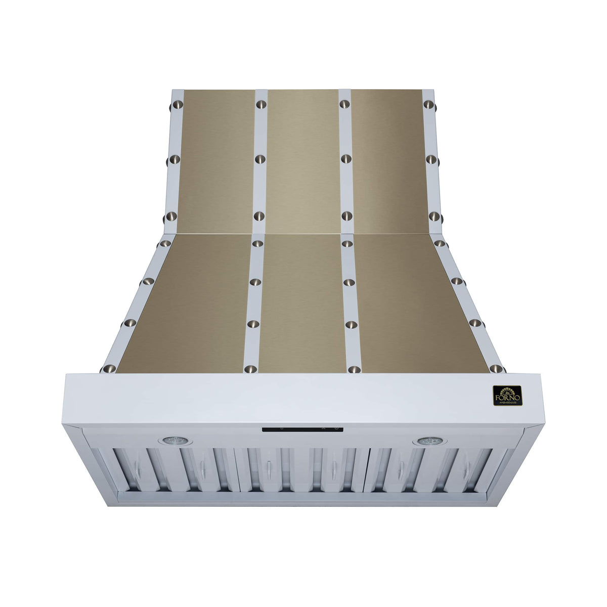 Forno Appliances - 36 inches - Externally Vented - Wall Range Hood - White/Copper