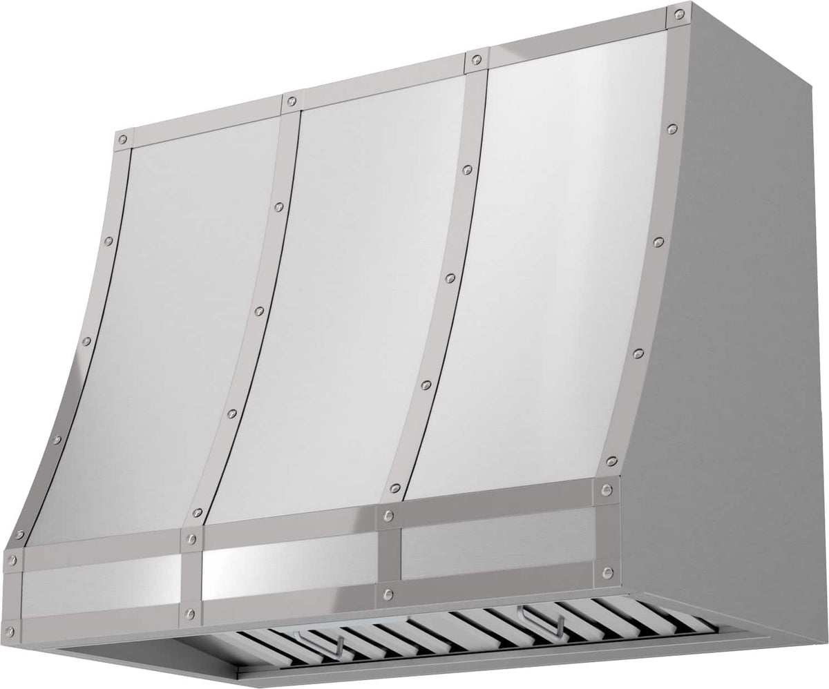 Zephyr - 36 inches - Convertible - Shell Range Hood - Stainless Steel