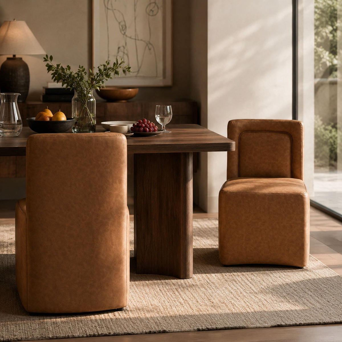 Sillas de comedor tapizadas vintage (juego de 2)