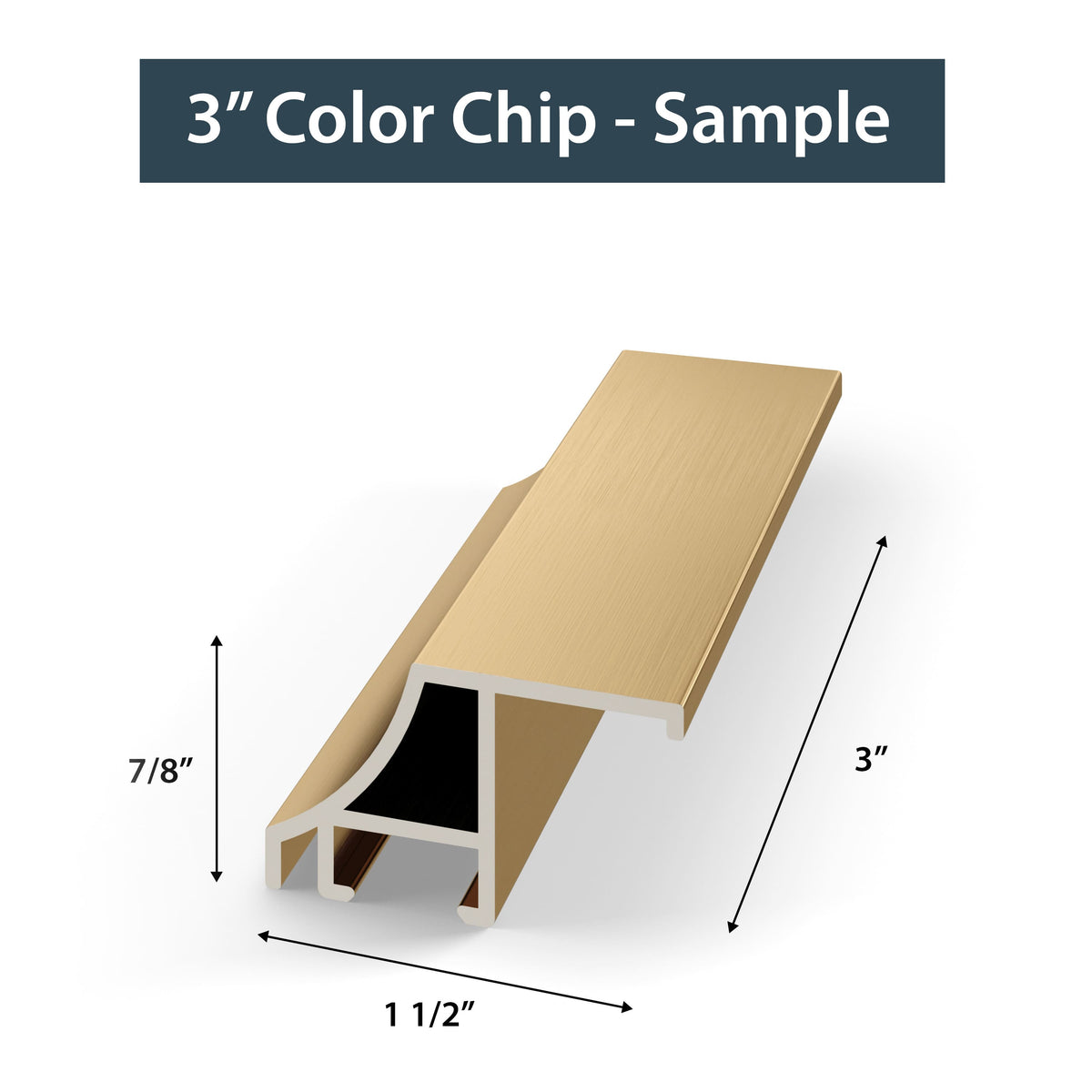 Deco TV Frames - Alloy Scoop Bezel for Samsung The Frame TV - 55" - Pale Gold