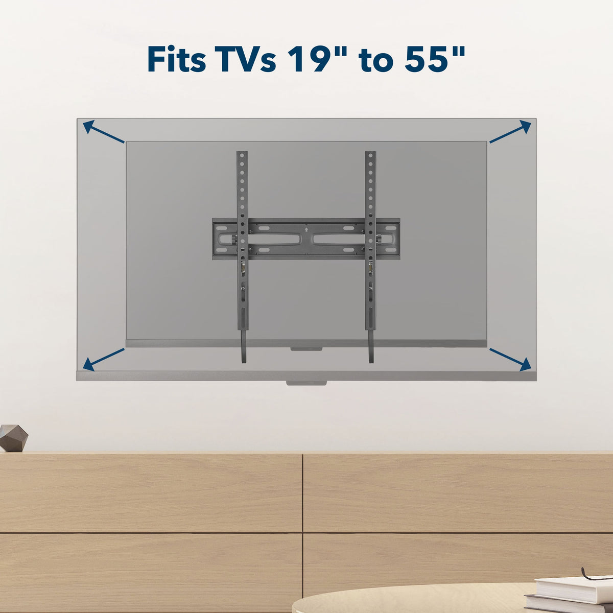 Insignia™ - Tilting TV Wall Mount for Most 19–55" TVs, Up to 65 lbs - Black