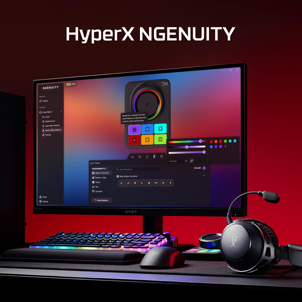 HyperX - Cloud Alpha 2 Wireless Gaming Headset for PC, PS5, PS4, Nintendo Switch, Mac, Mobile, and Bluetooth - Black