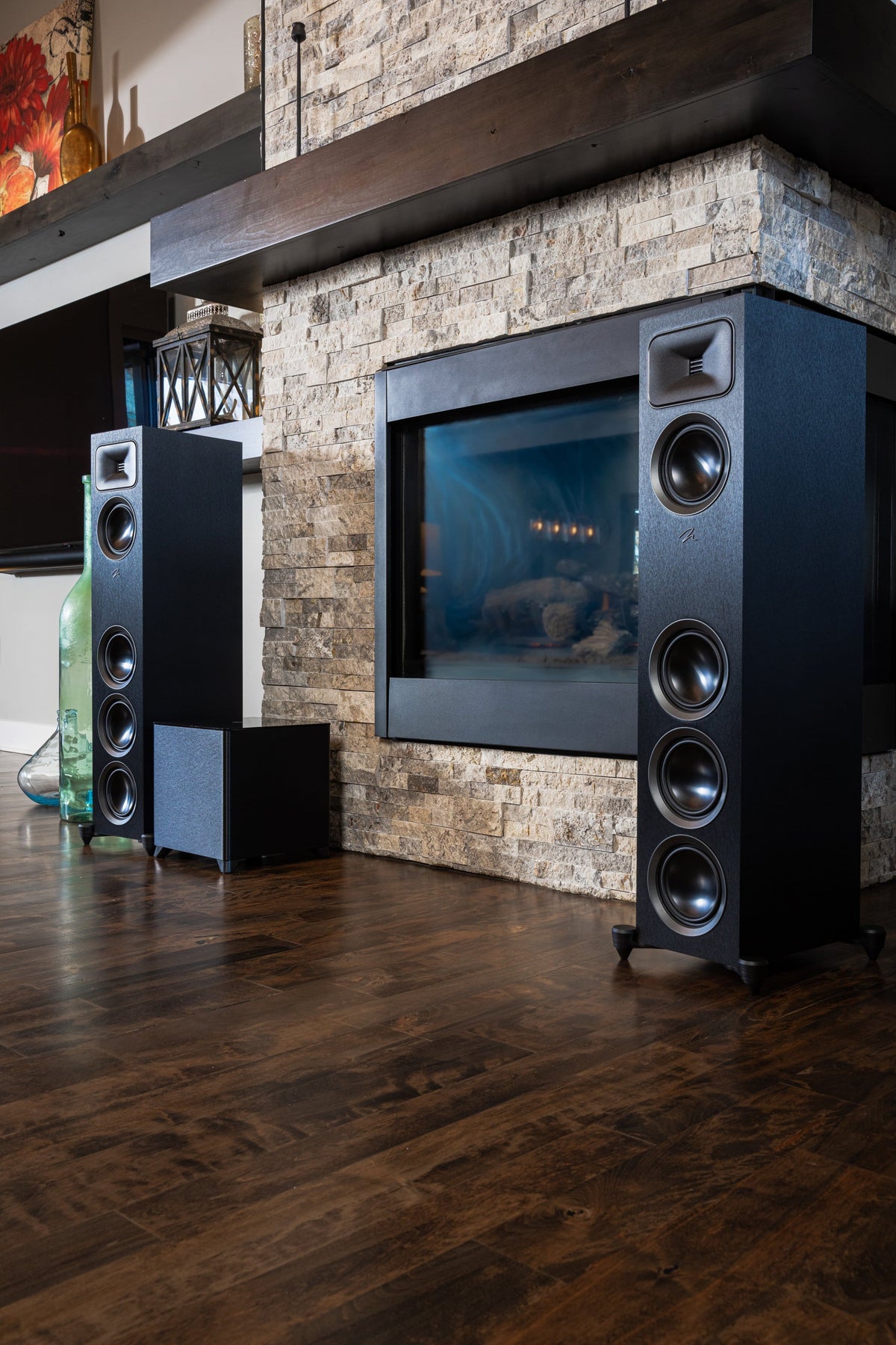 MartinLogan - Dynamo Foundation 10, 10” Sealed, Powered Subwoofer, with Magnitude MT-400 Amplifier, DSP-Optimized, and Wireless Ready - Brushed Black