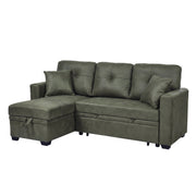 Sofá seccional con cama extraíble, chaise longue reversible