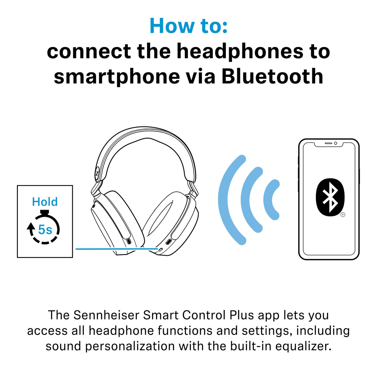 Sennheiser - MOMENTUM 5 Bluetooth Wireless Adaptive Noise-Canceling Over-The-Ear Headphones - Denim