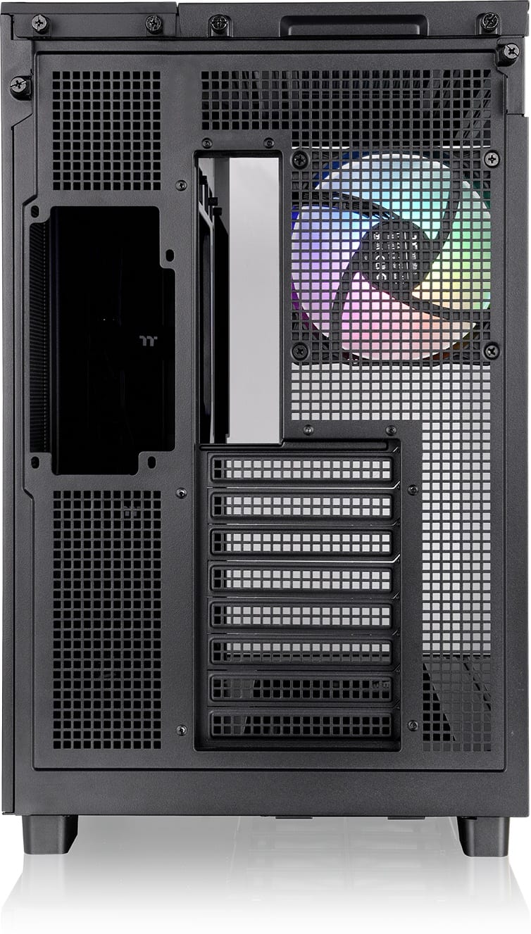 Thermaltake - View 380 XL TG ARGB Dual-Chamber Chassis with Hidden-Connector Motherboard Support ATX Mid Tower PC Case - Black