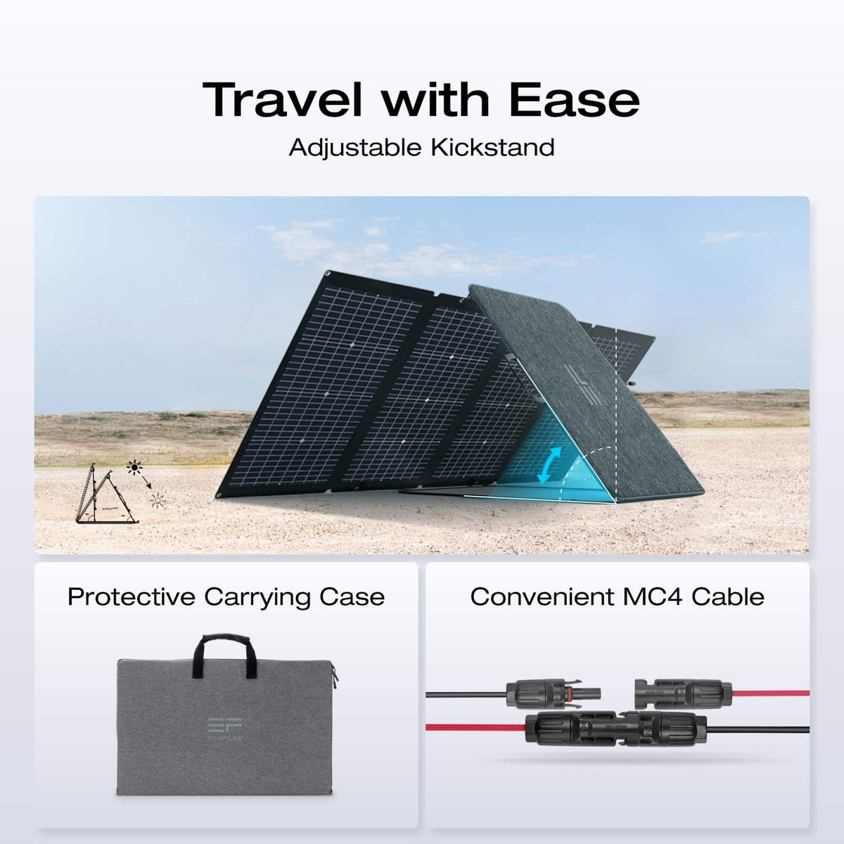 EcoFlow - NextGen 220W Bifacial Portable Solar Panel - Black