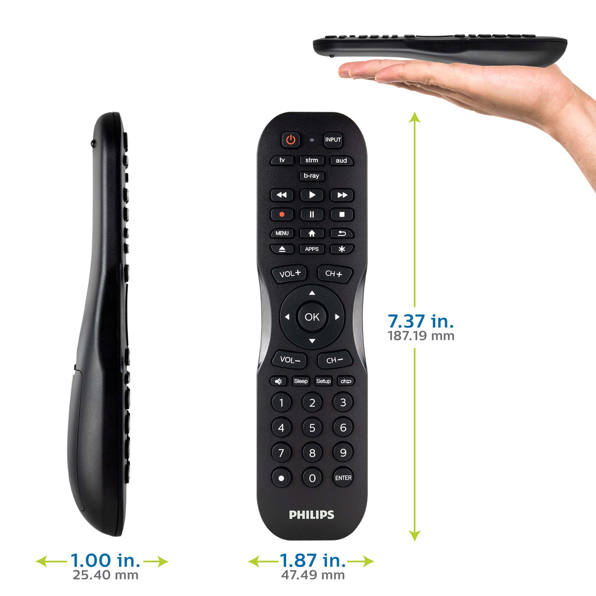 Philips - 4 Device Remote Control - Matte Black