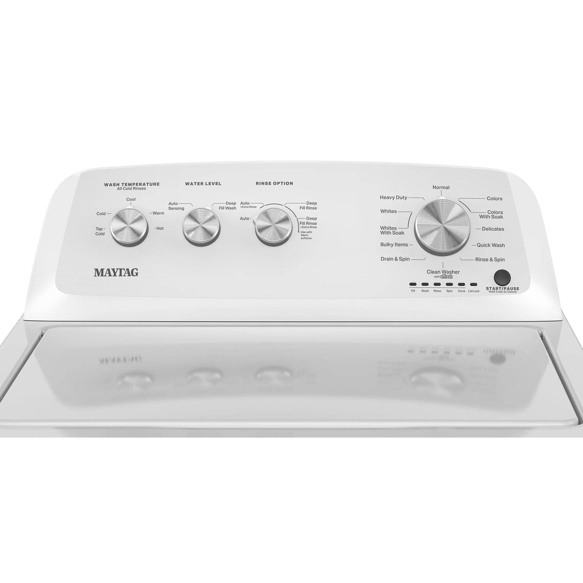Maytag - 3.8 Cu. Ft. Top Load Washer with Deep Fill Option - White