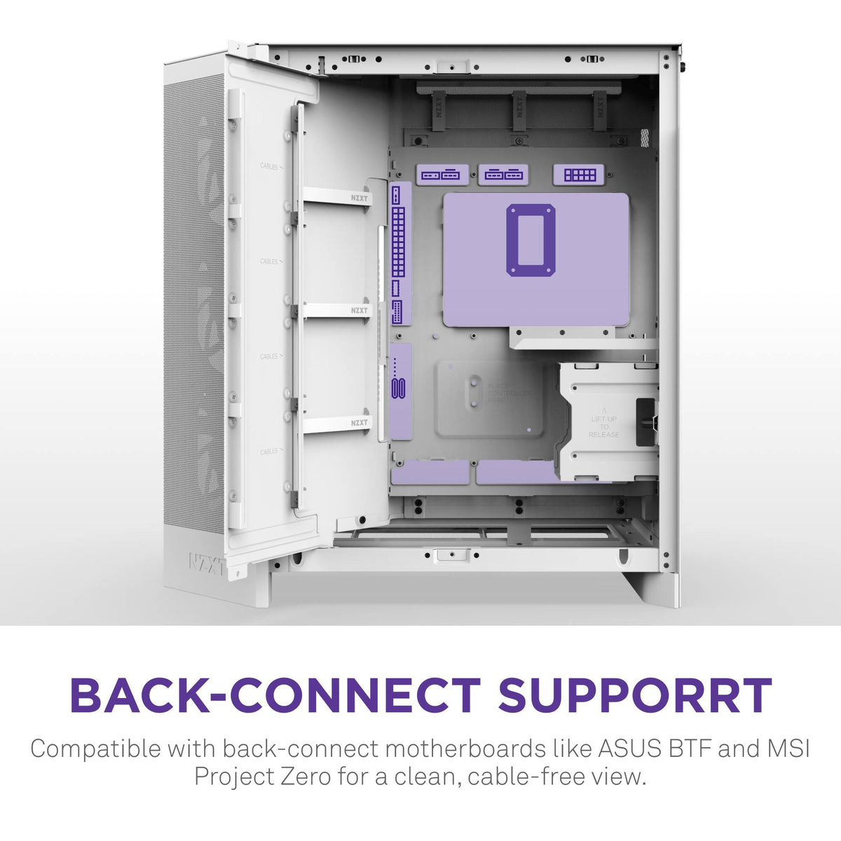 NZXT - H9 Flow+ RGB 2025 ATX Mid-Tower Dual-Chamber PC Case - White