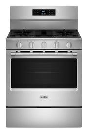 Maytag - 30 in. Wide 5 burners 5.0 cu. ft. Freestanding Gas Range With No Preheat Air Fry and Air Baking - Stainless Steel