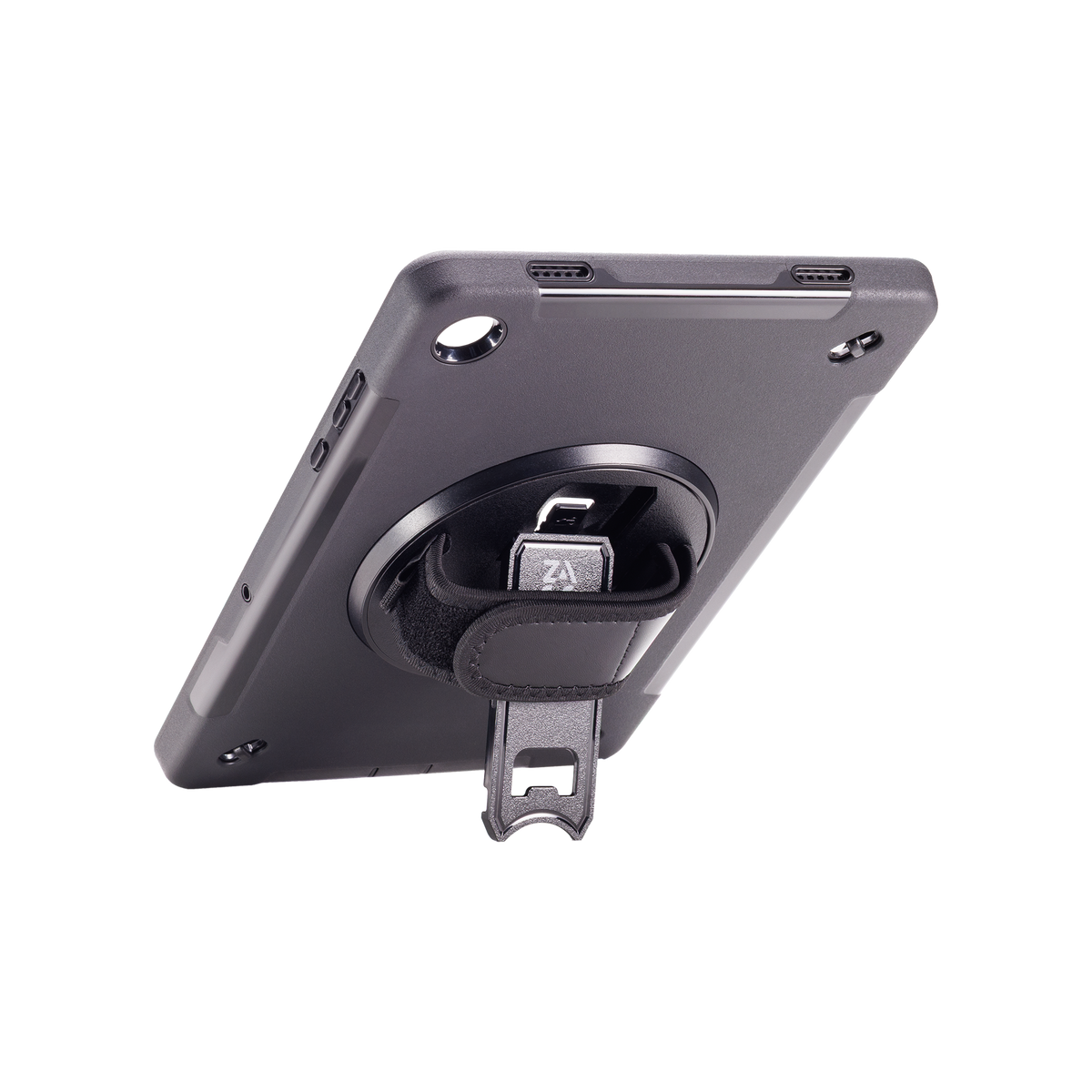 ZAGG - Rugged HandGrip Case with Hand Strap & Kickstand for Samsung Galaxy Tab A11+ - Black