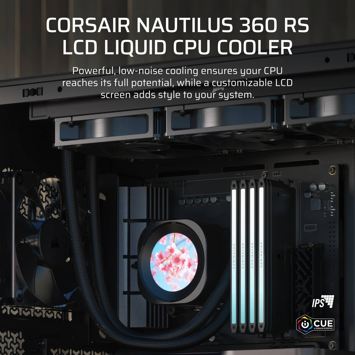CORSAIR - NAUTILUS 360 RS LCD Liquid CPU Cooler - Black