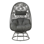 Hikre - Silla de jardín y mesa auxiliar - Negro / Antracita