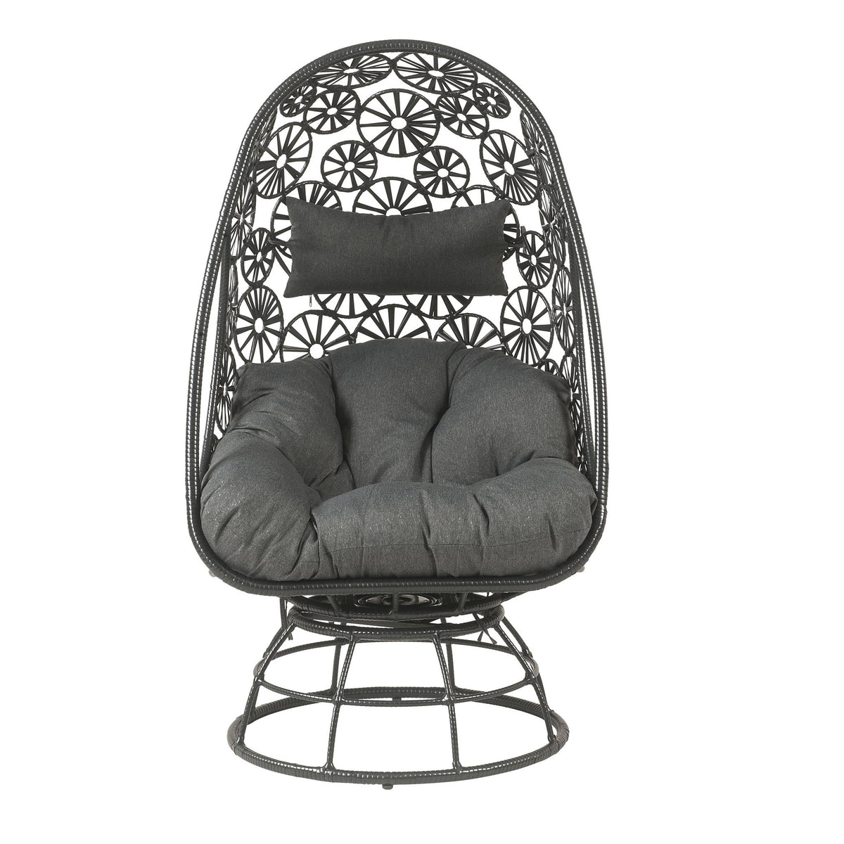 Hikre - Silla de jardín y mesa auxiliar - Negro / Antracita