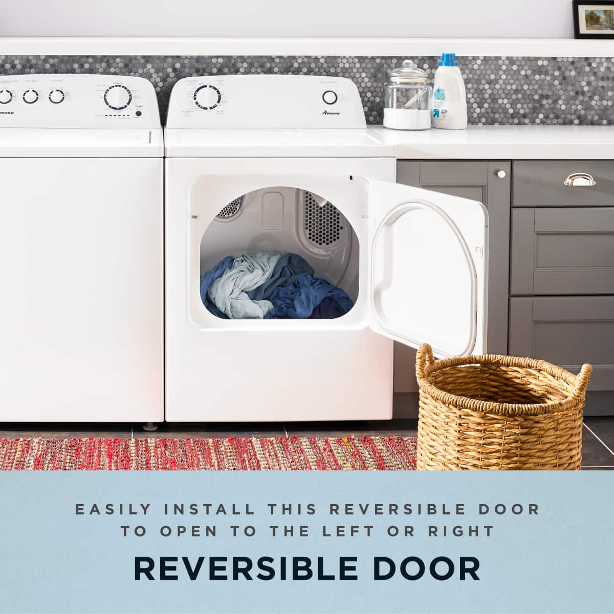 Amana - 6.5 Cu. Ft. Electric Dryer with Automatic Dryness Control - White