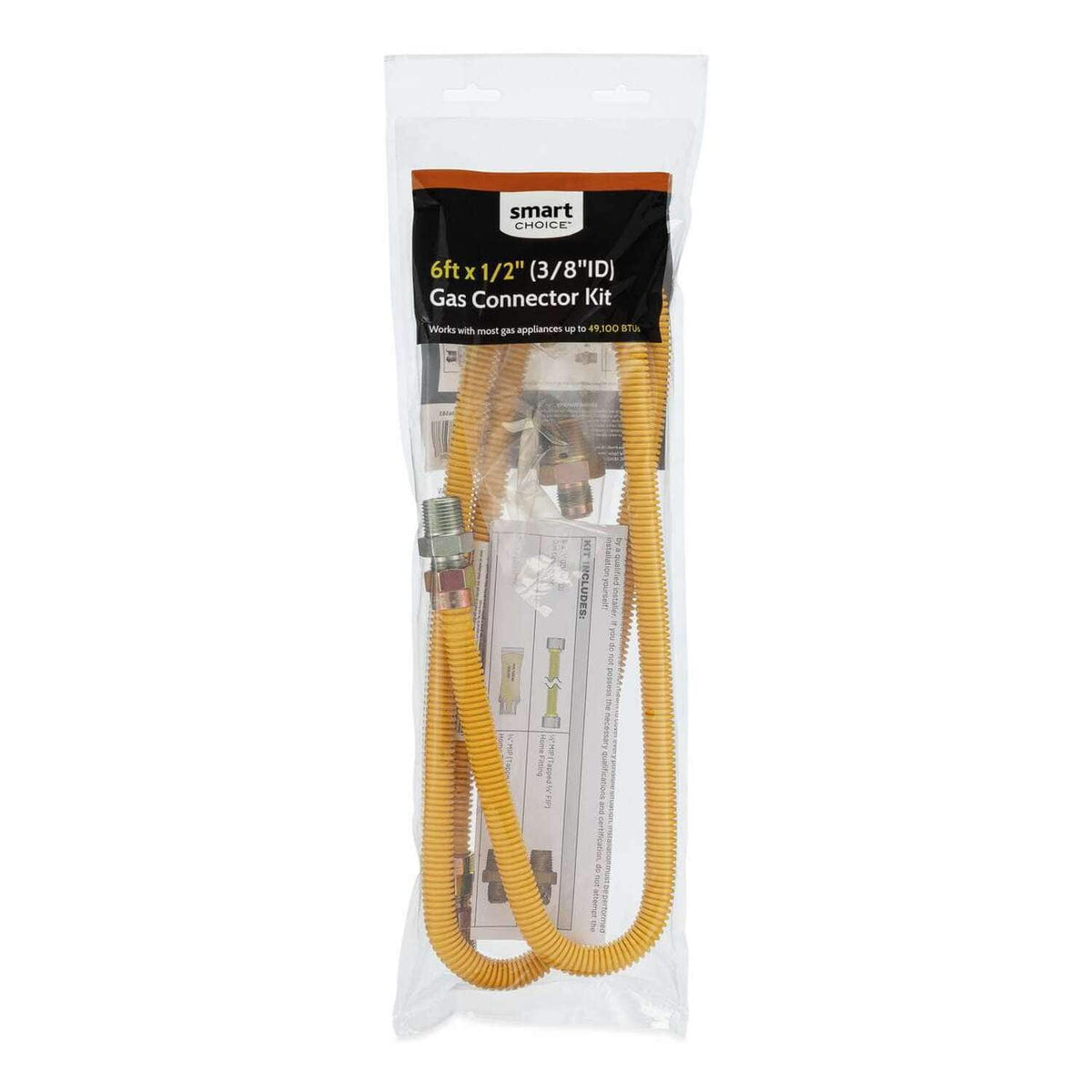 Smart Choice - 6' X 1/2" Gas Connector Kit