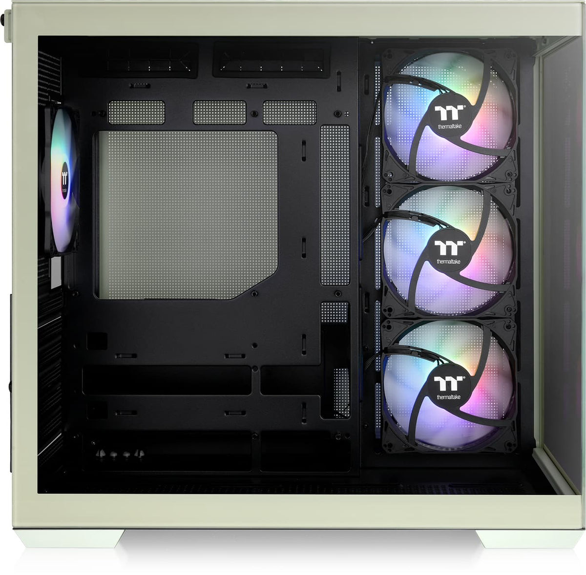 Thermaltake - View 380 TG ARGB  Mid Tower ATX PC Case - Matcha Green
