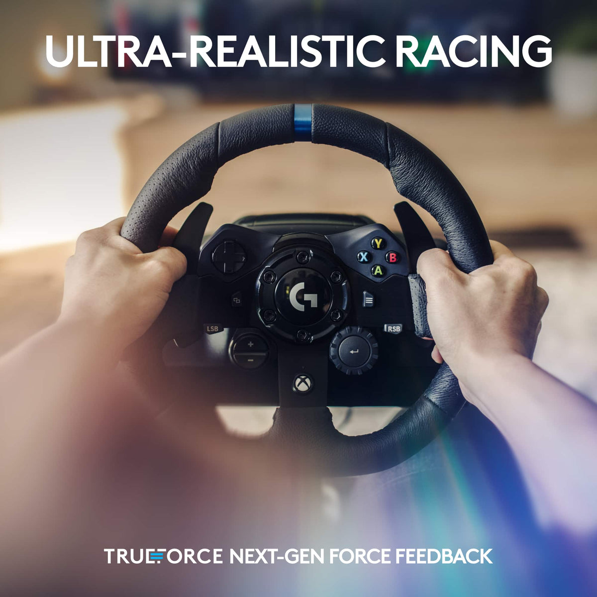 Logitech - G923 Racing Wheel and Pedals for Xbox Series X|S, Xbox One and PC - Black