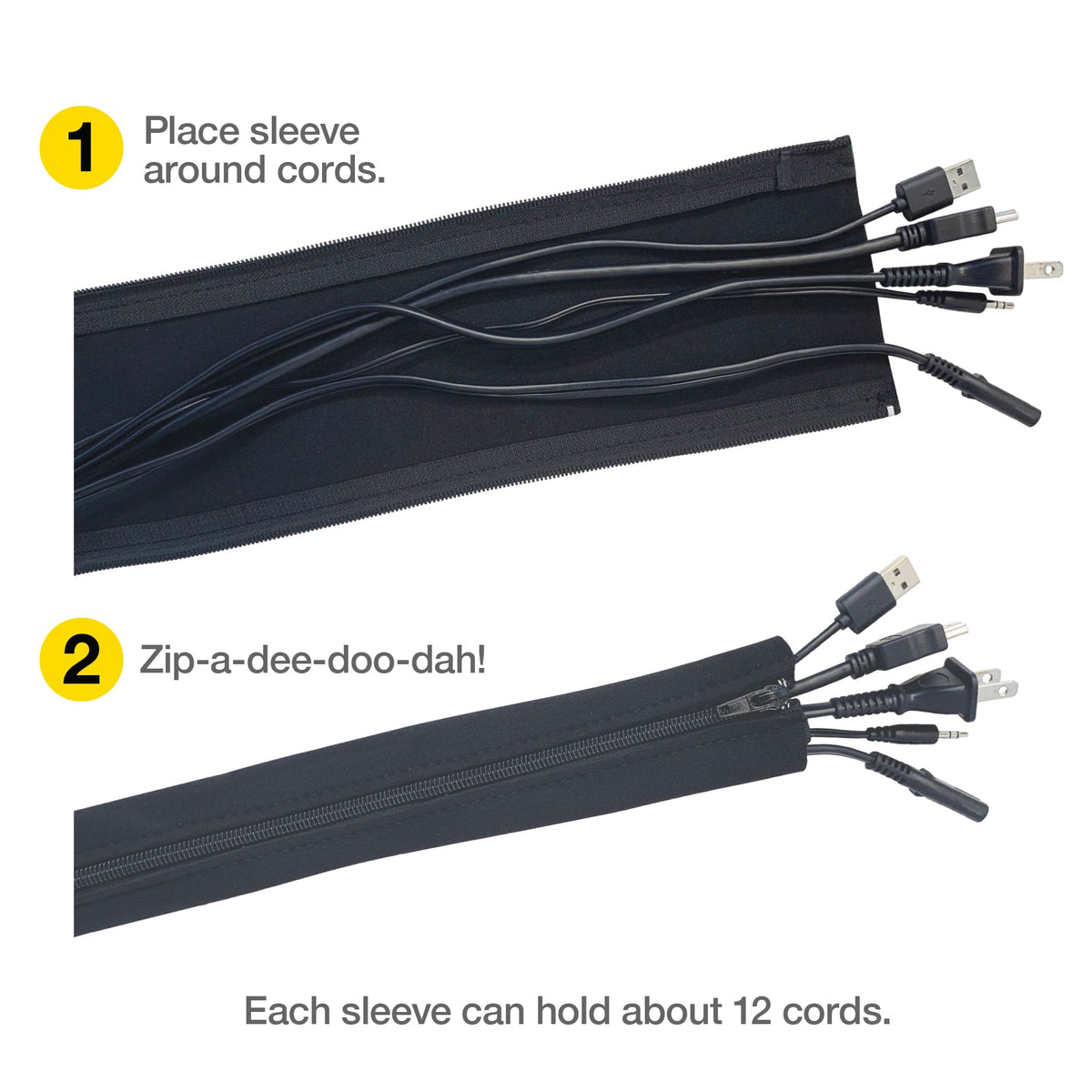Wrap-It Storage - Cable Sleeve - Black